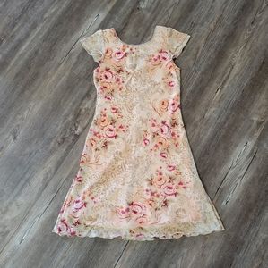 NWT Vintage Y2K Yellow Flower Cottagecore Dress Size Medium